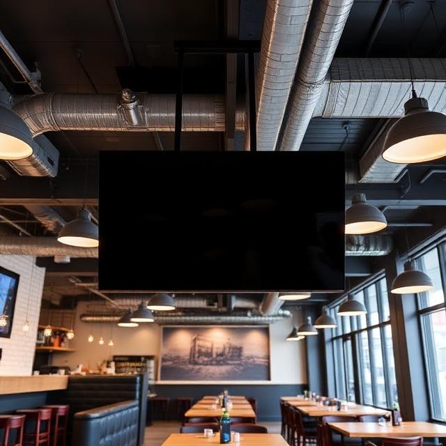 TV instalada em sala de estar