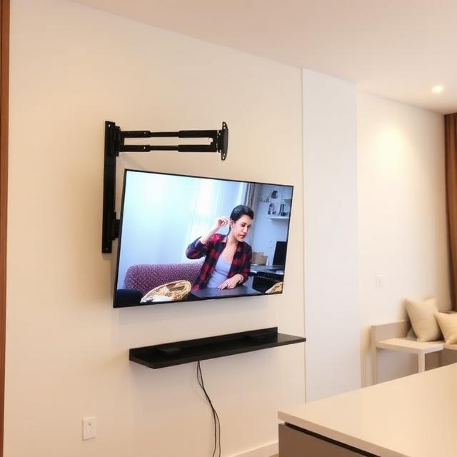 Suporte articulado instalado